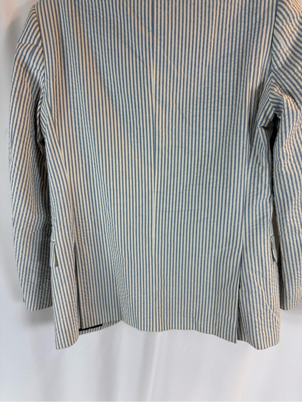J. Crew Ludlow Fit Blue and White Seersucker Suit Jacket - Picture 12 of 15